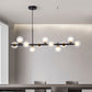 Long Minimalist Glass Magic Bean Chandelier