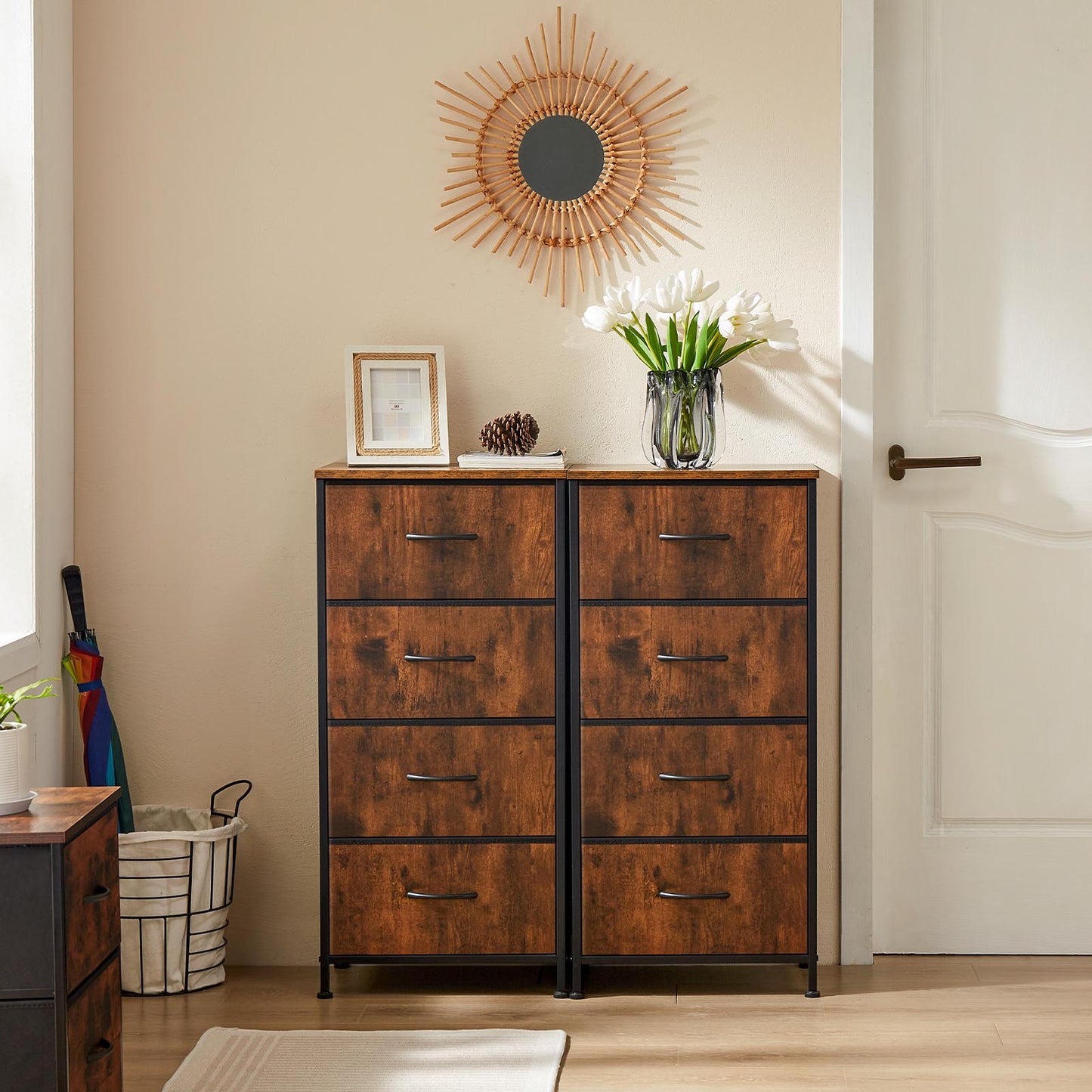 Dresser for Bedroom, Drawer Dresser Organizer Storage Drawers Fabric Storage Tower