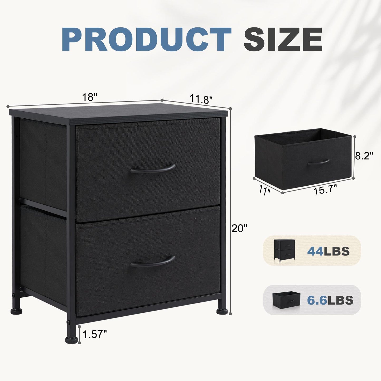 Dresser for Bedroom, Drawer Dresser Organizer Storage Drawers Fabric Storage Tower