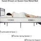 Metal Queen Bed Frame with Upholstered Headboard & Footboard