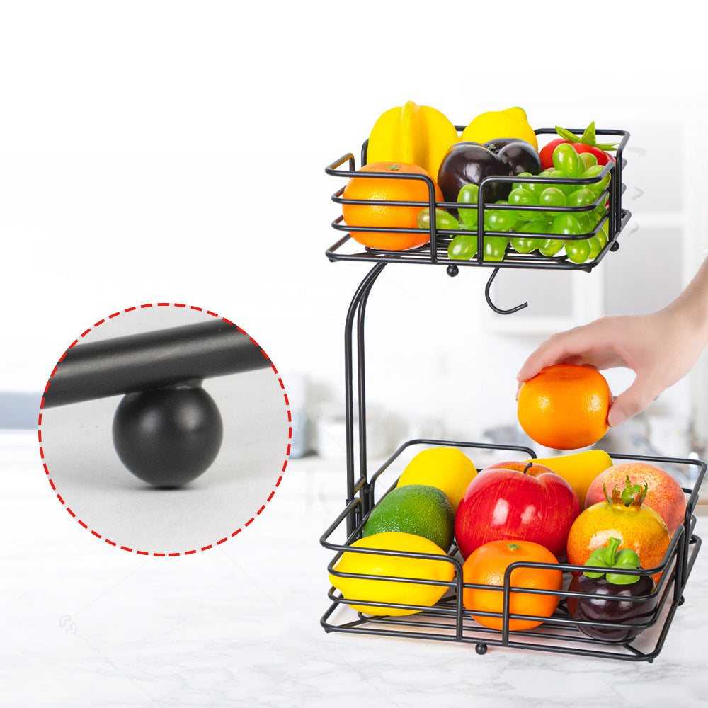 Iron Fruit Basket Kitchen Supplies Storage Convenient Disassembly