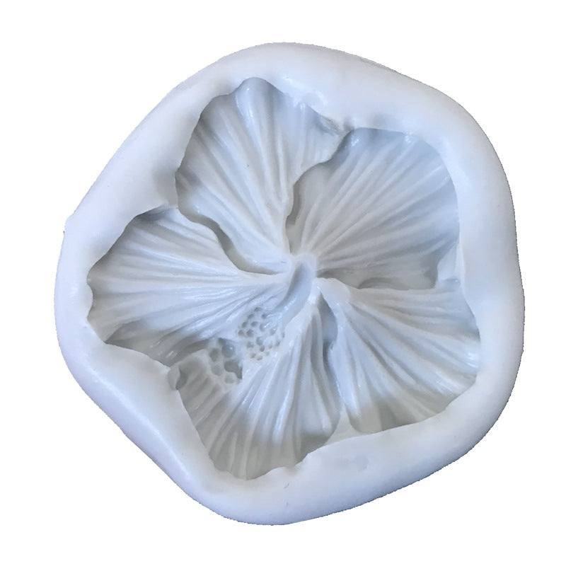 Small Red Flower Simulation Hibiscus Flower Silicone Mold