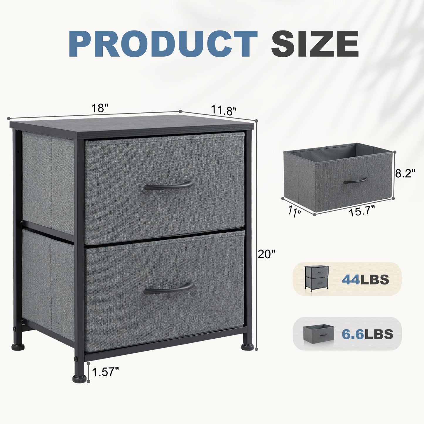 Dresser for Bedroom, Drawer Dresser Organizer Storage Drawers Fabric Storage Tower